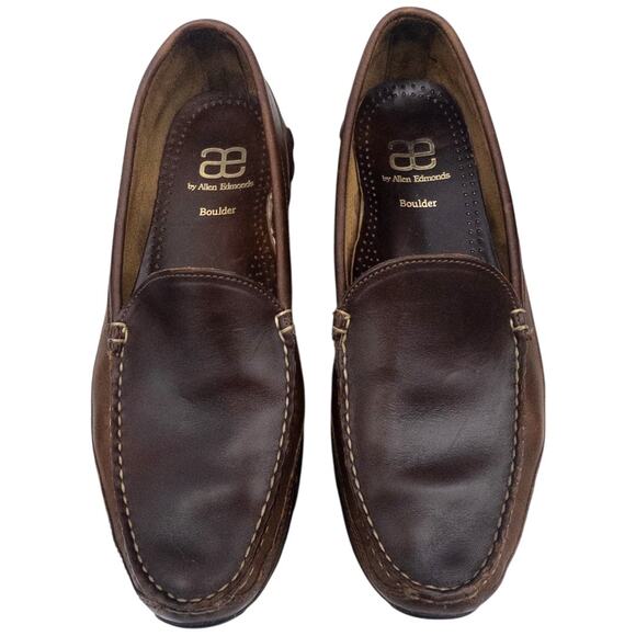 Allen Edmonds Boulder Venetian Driving Moccasin Men\'s 10.5 Brown Leather Loafer main image 5